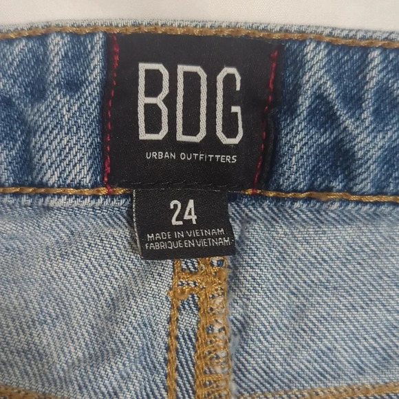 Urban Outfitters BDG Byron Spliced Denim Joggers, Color Blue/Black Size 24 - Picture 14 of 15